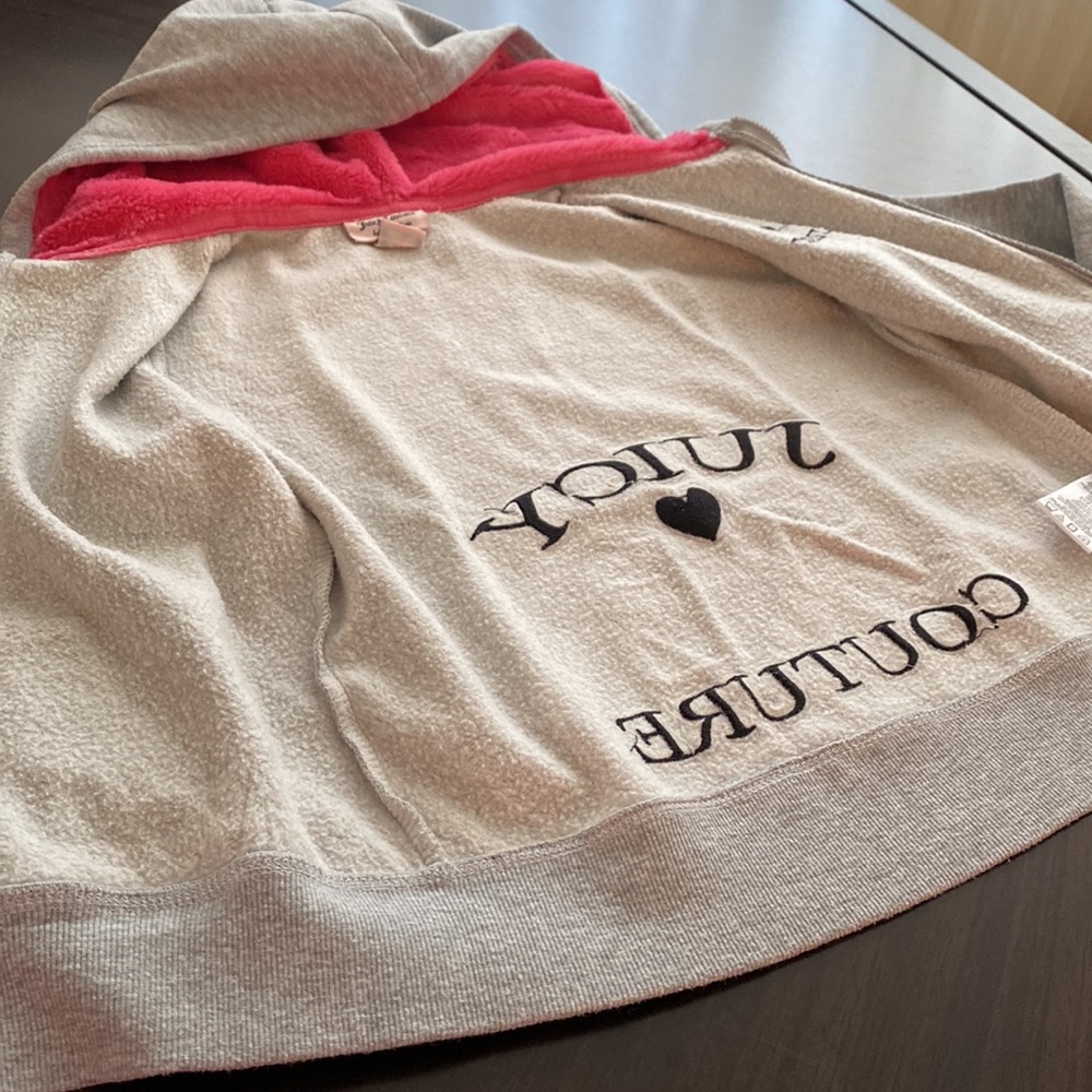 Juicy Couture Faux Fur Hoodie Sz M 8/10Y - Picture 14 of 14